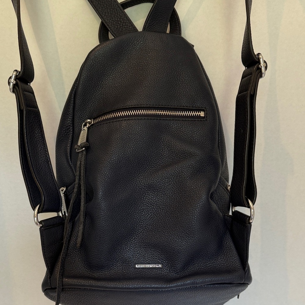 Rebecca Minkoff Navy pebbled Leather Backpack - Picture 5 of 7